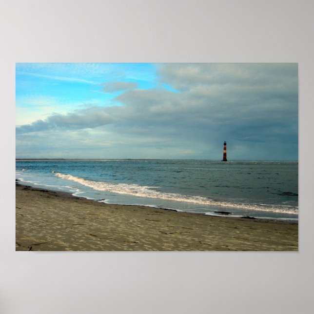 Poster Phare de Folly Beach (Devant)