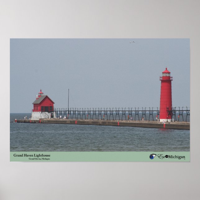 Poster Phare de Grand Haven - Michigan (Devant)