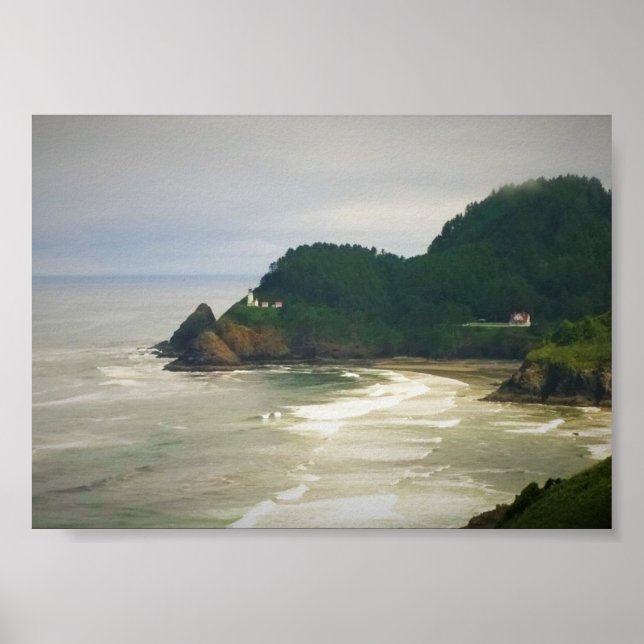 Poster Phare de Heceta Head, OU (Devant)