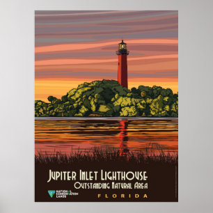 Poster Phare de Jupiter Inlet en Floride