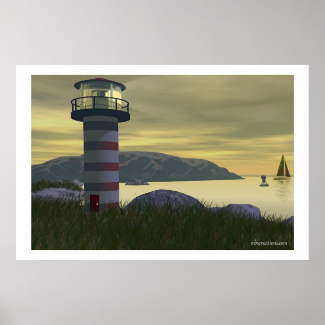 Poster Phare de la baie (Devant)