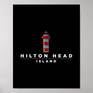 Poster Phare de l'île de Hilton Head Sc Souvenir de vacan