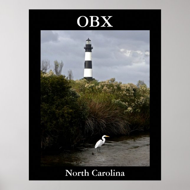 Poster Phare de l'OBX, Caroline du Nord (Devant)