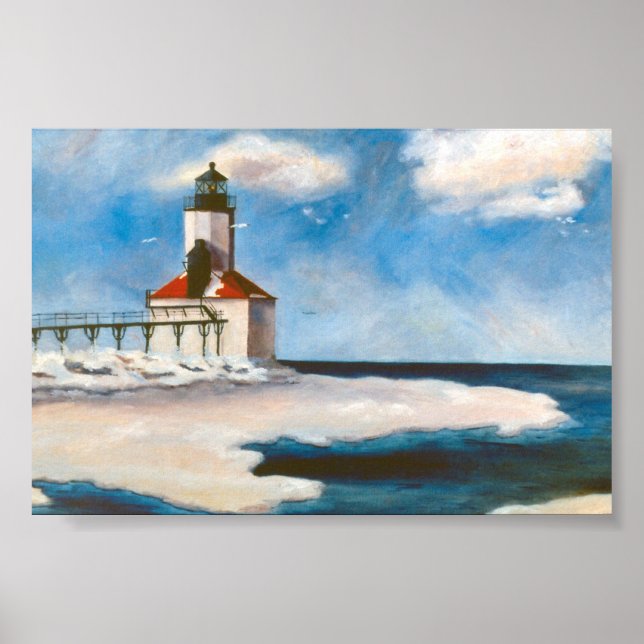 Poster Phare de Michigan City (Devant)