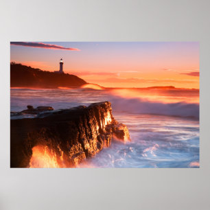 Poster Phare de Norah Head   Soldiers Beach, Australie