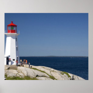 Poster Phare de Peggy's Cove, Nouvelle-Écosse, Canada.