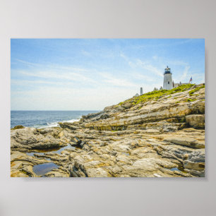 Poster Phare de Pemaquial Point Coastal Maine