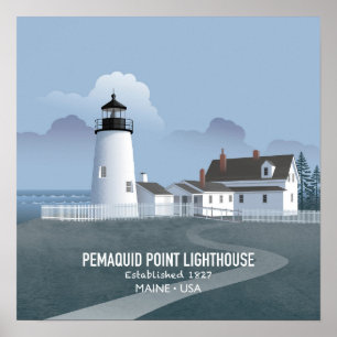 Poster Phare de Pemaquid Point