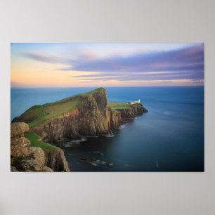 Poster Phare de point de Neist sur Skye au coucher du