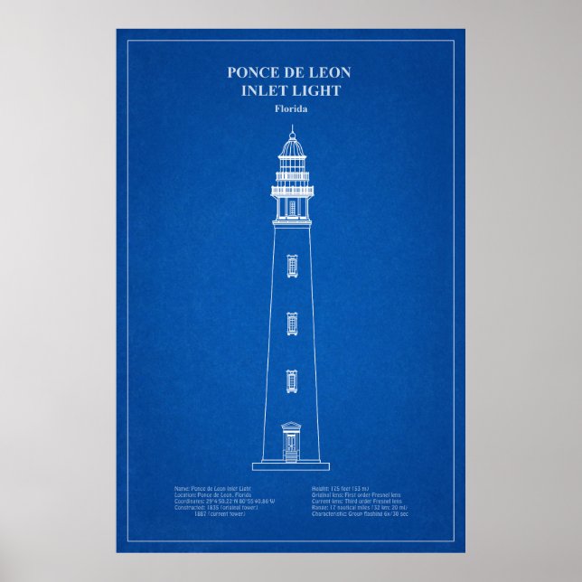 Poster Phare de Ponce de Leon Inlet - Floride - AD (Devant)