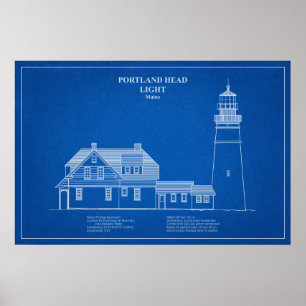 Poster Phare de Portland Head - Maine – AD
