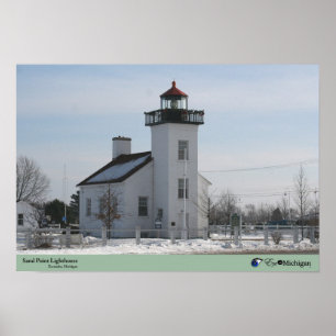 Poster Phare de Sand Point - Escanaba, MI