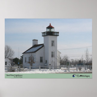 Poster Phare de Sand Point - Escanaba, MI