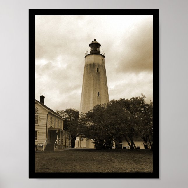 Poster Phare de Sandy Hook (Devant)