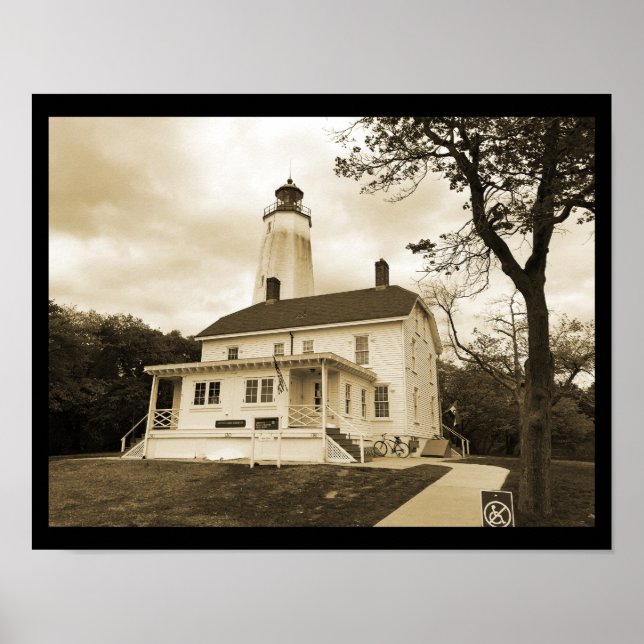 Poster Phare de Sandy Hook (Devant)