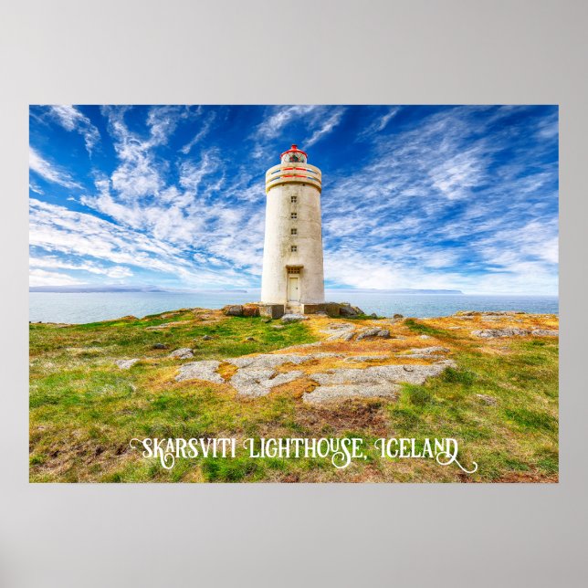 Poster Phare de Skarsviti, Islande (Devant)