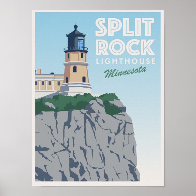 Poster Phare de Split Rock, Minnesota (Devant)