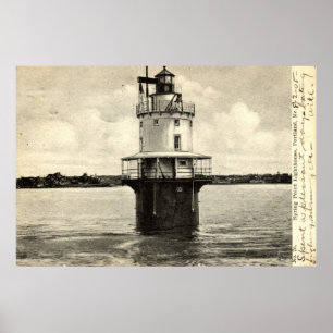 Poster Phare de Spring Point, Portland Maine 1905