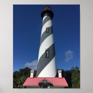 Poster Phare de St. Augustine et ciel bleu.