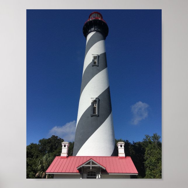 Poster Phare de St. Augustine et ciel bleu. (Devant)
