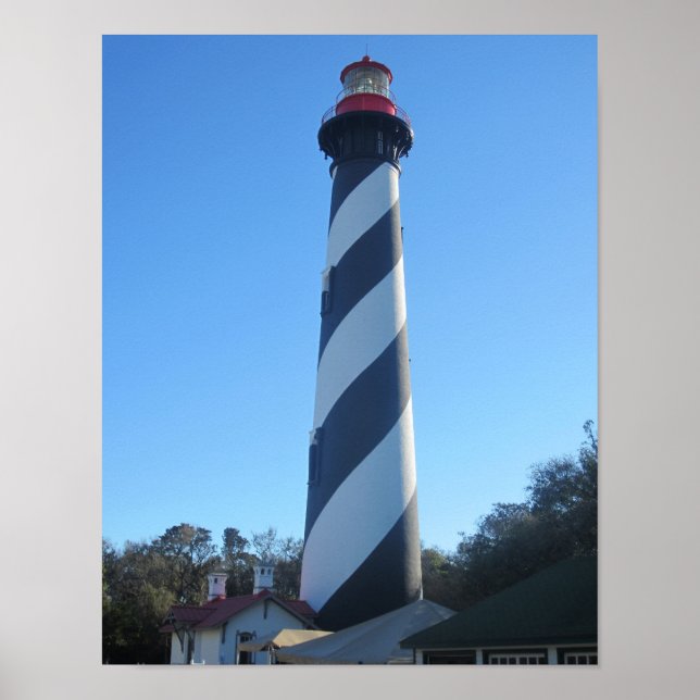 Poster Phare de St Augustine Photo sur une photo (Devant)