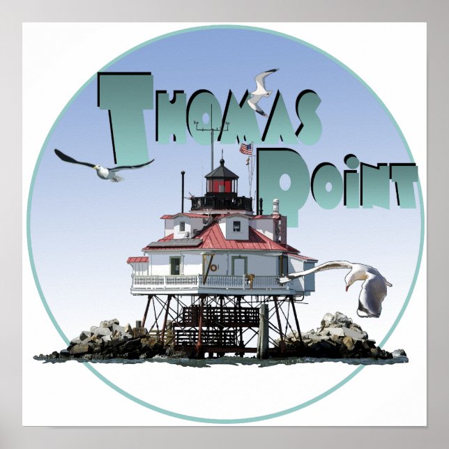 Poster Phare de Thomas Point (Devant)