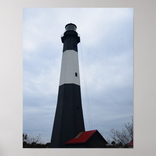 Poster Phare de Tybee Island Photo sur une photo (Devant)