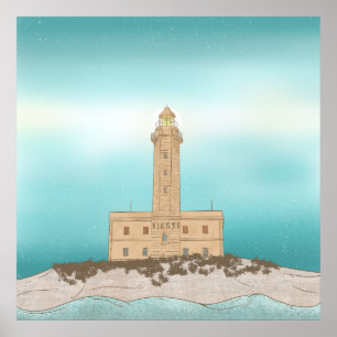 Poster Phare de Vieste Italie