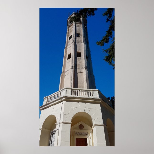 Poster Phare de Volta Brunate Lac de Côme Italie (Devant)
