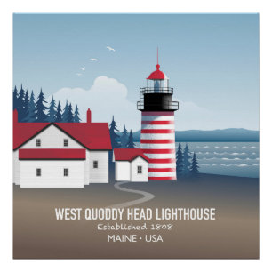 Poster Phare de West Quoddy Head