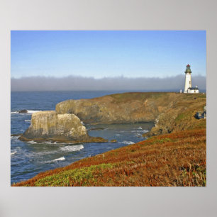 Poster Phare de Yaquina Head à Newport Oregon