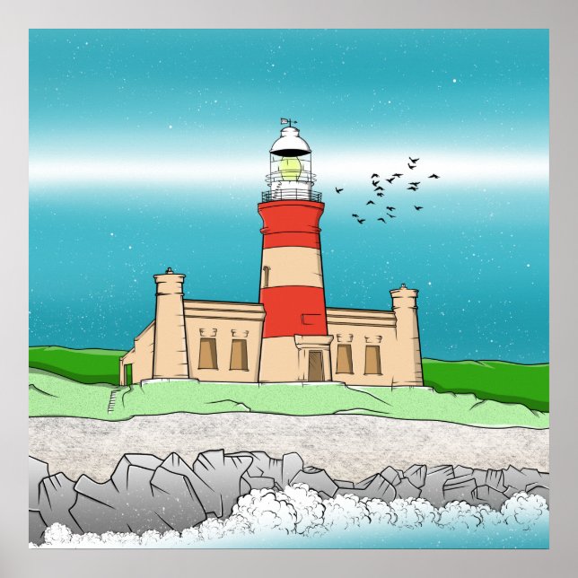 Poster Phare du Cap Agulhas (Devant)