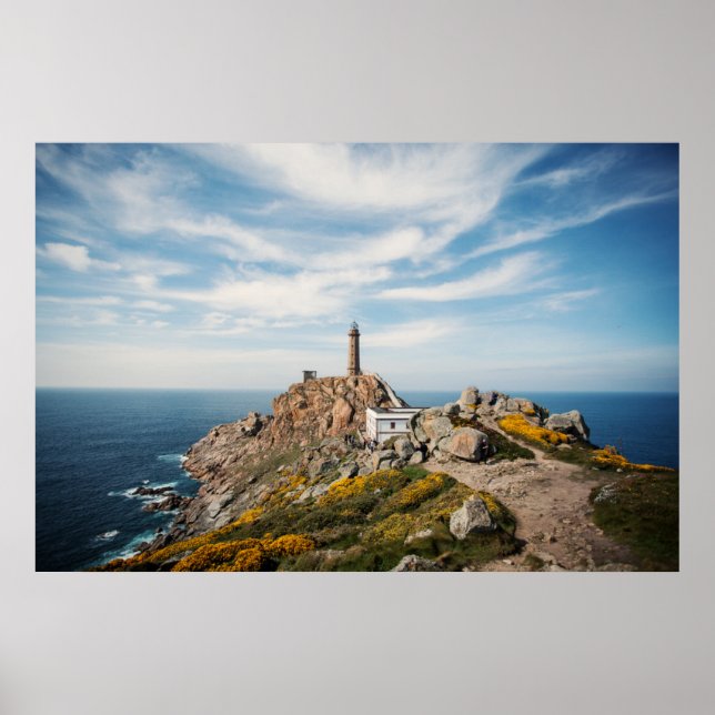 Poster Phare et musée | Cabo Vilan Galicia Espagne (Devant)