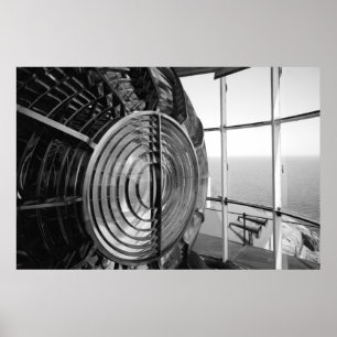 Poster Phare fendu de roche