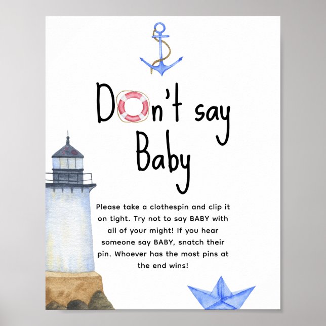 Poster Phare nautique - Ne pas dire bébé (Devant)