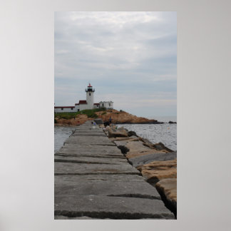 Poster Phare par jour nuageux