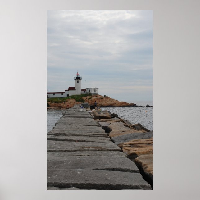 Poster Phare par jour nuageux (Devant)