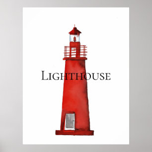 Poster Phare rouge