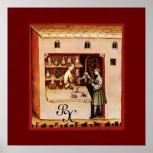 Poster PHARMACIE ANTIQUE, Pharmacien, Médicament, Pharmac