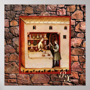 Poster PHARMACIE ANTIQUE,Pharmacien,Médicament,Pharmacie