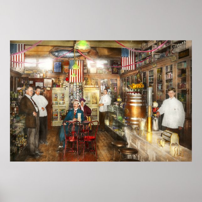 Poster Pharmacie - Collins Pharmacie 1915 (Devant)