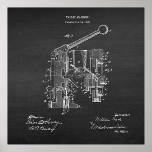 Poster Pharmacie Imprimer no 5 Tablet Machine Brevet