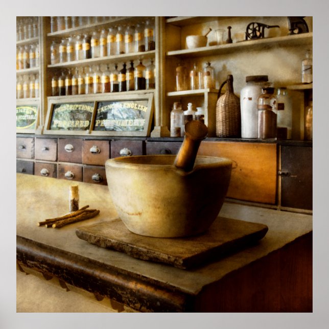 Poster Pharmacie - La source de mes maux de tête (Devant)