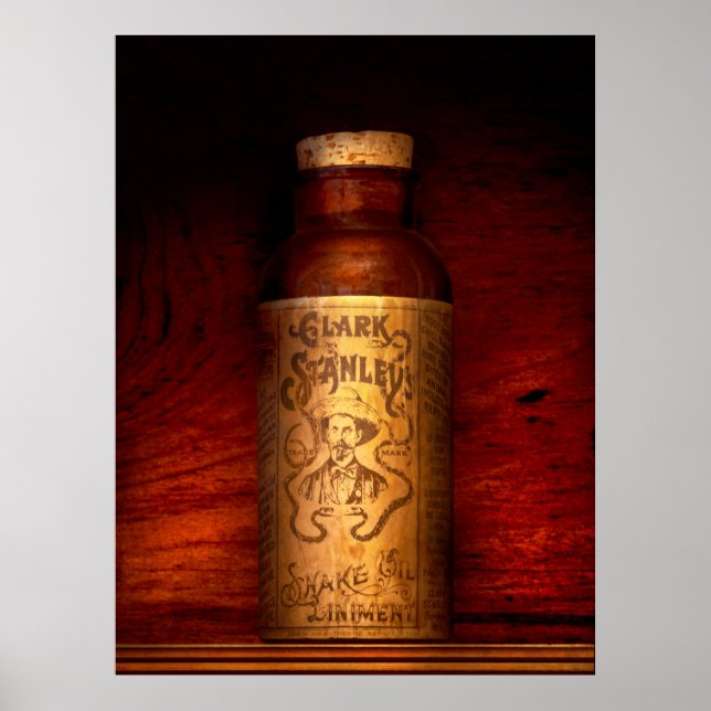 Poster Pharmacie - L'huile de serpent originale (Devant)