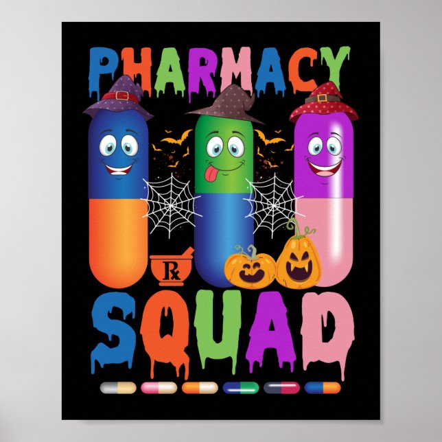 Poster Pharmacist Squad Halloween (Devant)