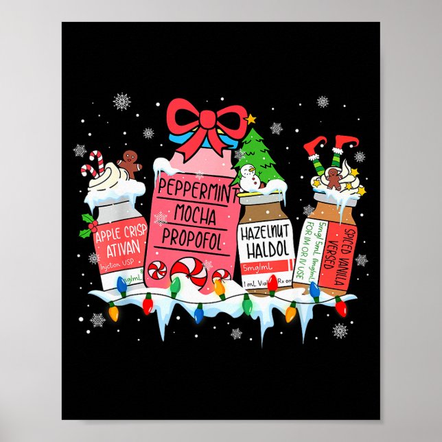 Poster Pharmacy Crew Christmas Pharmacist Medicine Reinde (Devant)