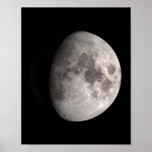 Poster Phase de lune gibbbeuse