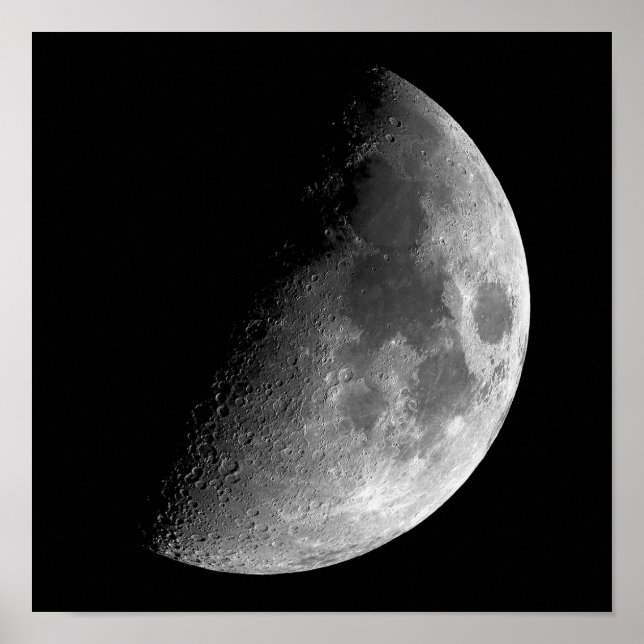 POSTER PHASES DE LA LUNE, DEMI-LUNE. PHOTO 2 DE 5. (Devant)