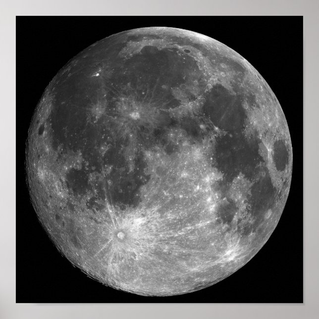 POSTER PHASES DE LA LUNE, PLEINE LUNE. PHOTO 1 DE 5. (Devant)