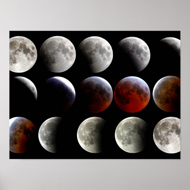 Poster Phases de lune (Devant)